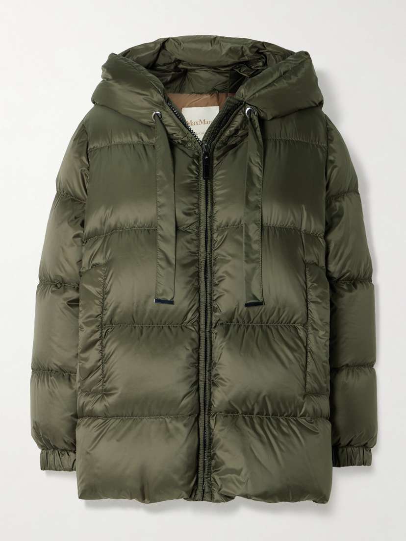 Max Mara The Cube Seia Hooded Padded Shell Down Coat