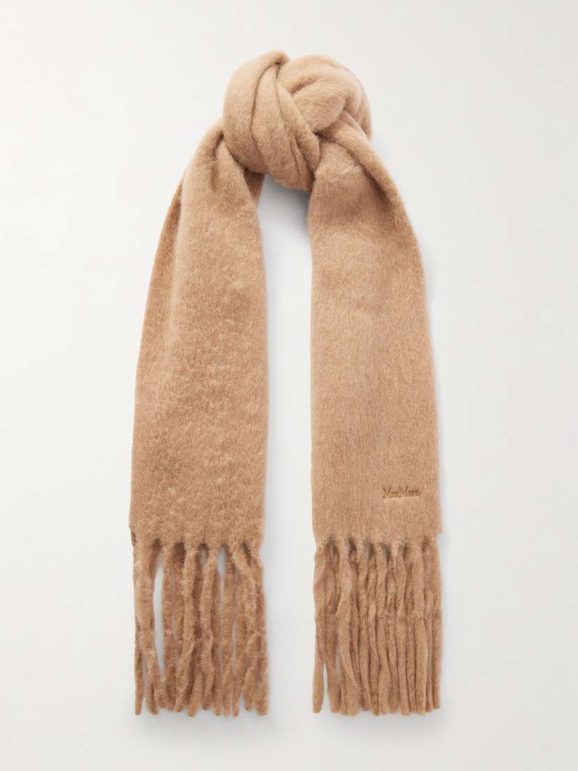 Max Mara Fringed Alpaca-blend Scarf