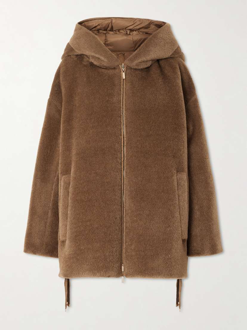 Max Mara The Cube Olivia Hooded Reversible Alpaca And Wool-blend And Quilted Shell Down Jacket