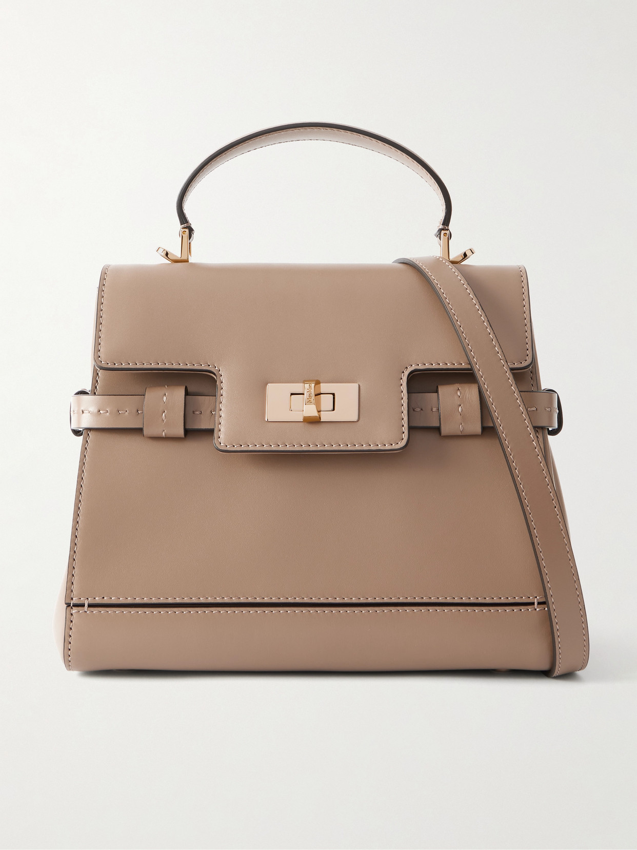 Max Mara Leather Shoulder Bag In Brown