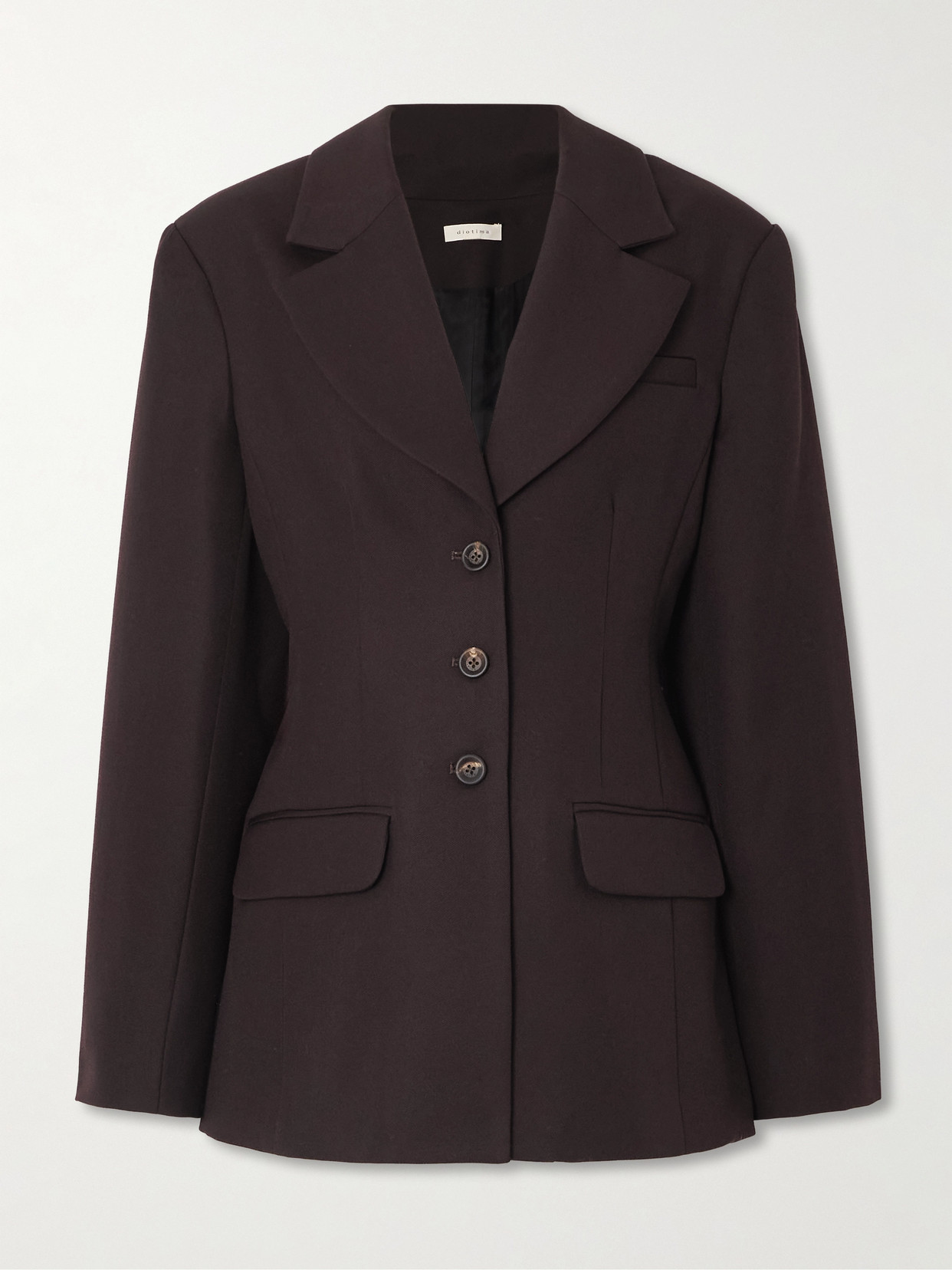 Diotima Marcus Wool-twill Blazer In Purple