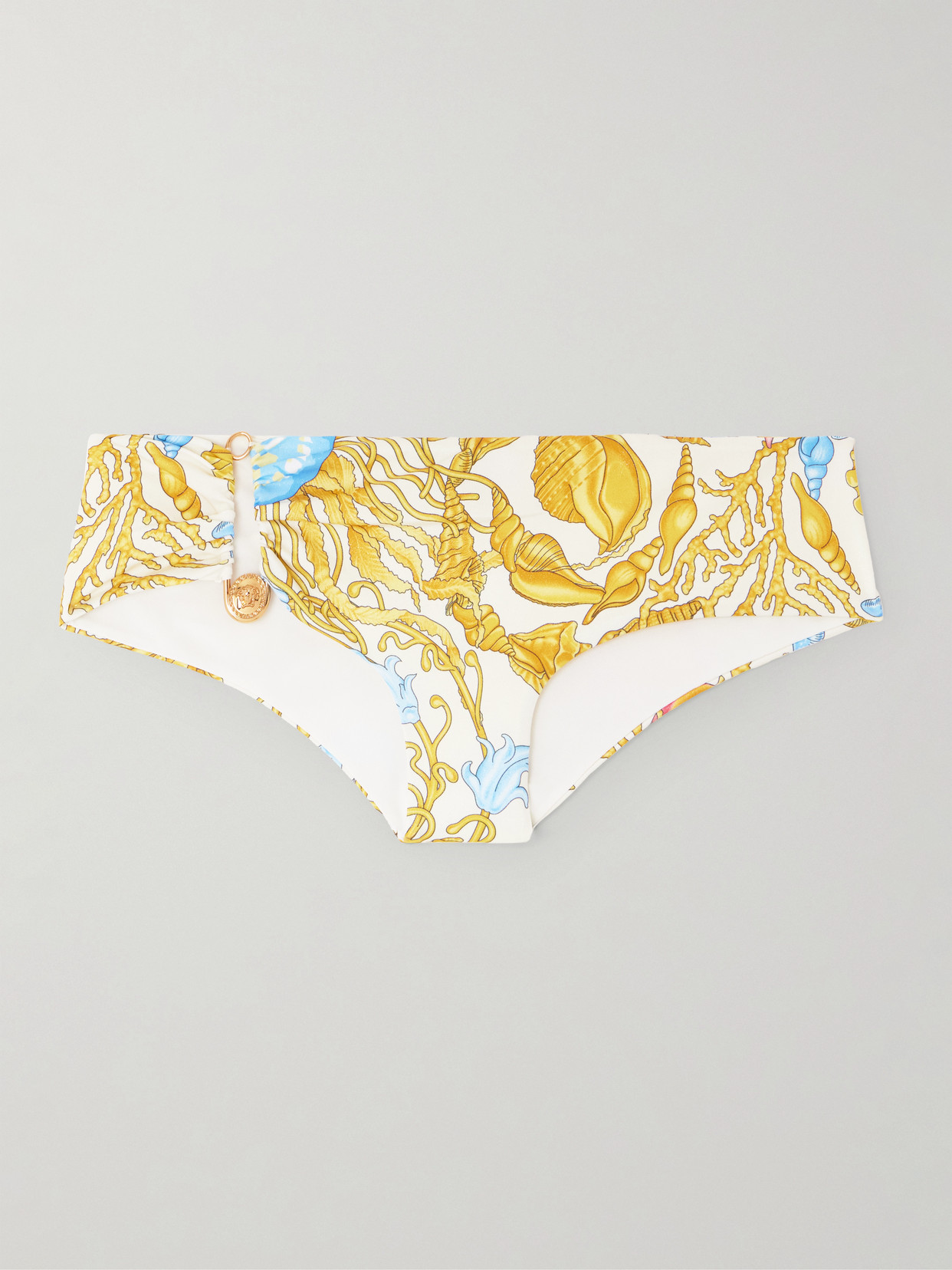 Versace Embellished Printed Bikini Briefs