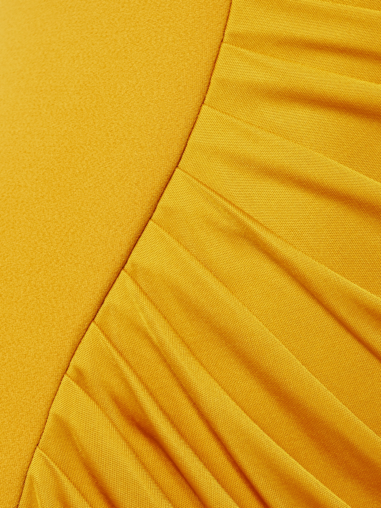 Versace Embellished Crepe And Pleated Satin Gown In Yellow