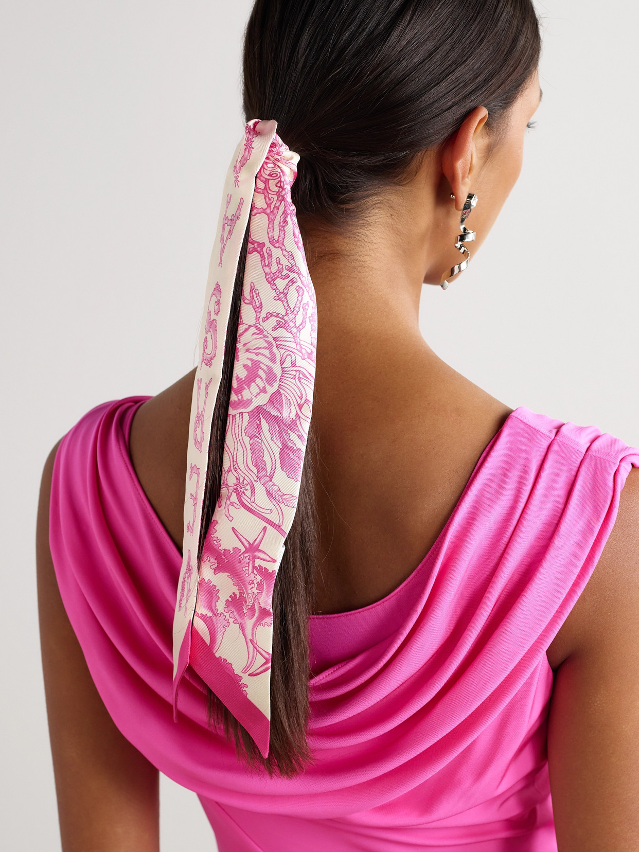Versace Printed Silk-twill Scarf