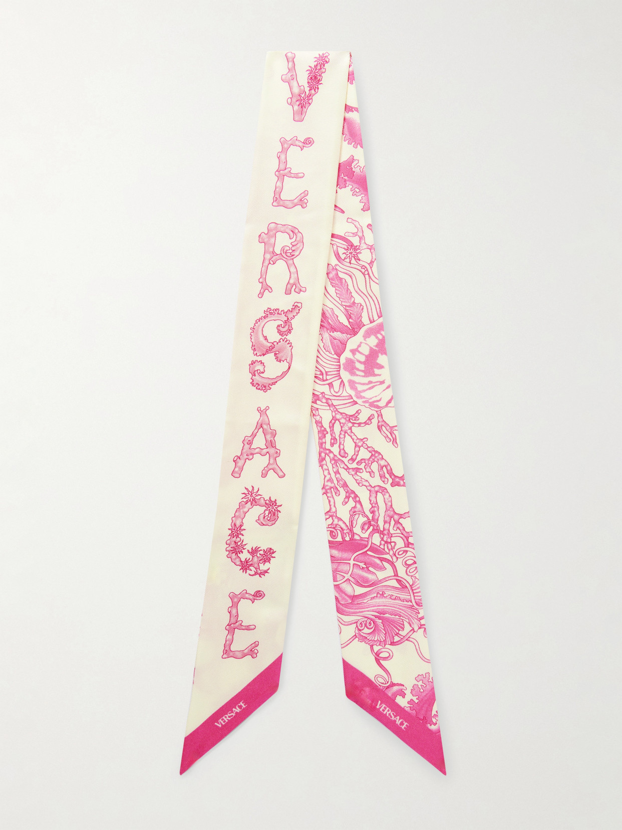 Versace Printed Silk-twill Scarf