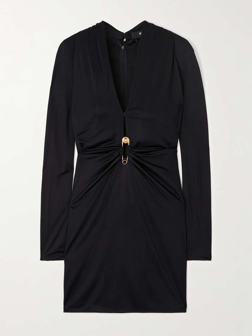 Versace Embellished Jersey Mini Dress