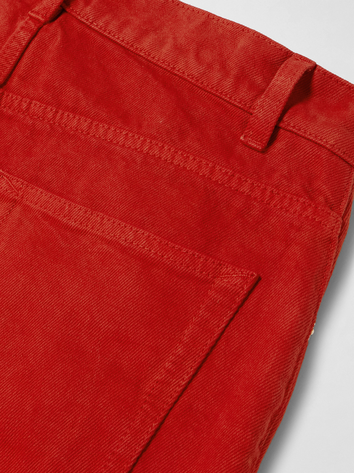 Gabriela Hearst Rey High-rise Straight-leg Recycled Jeans In Red