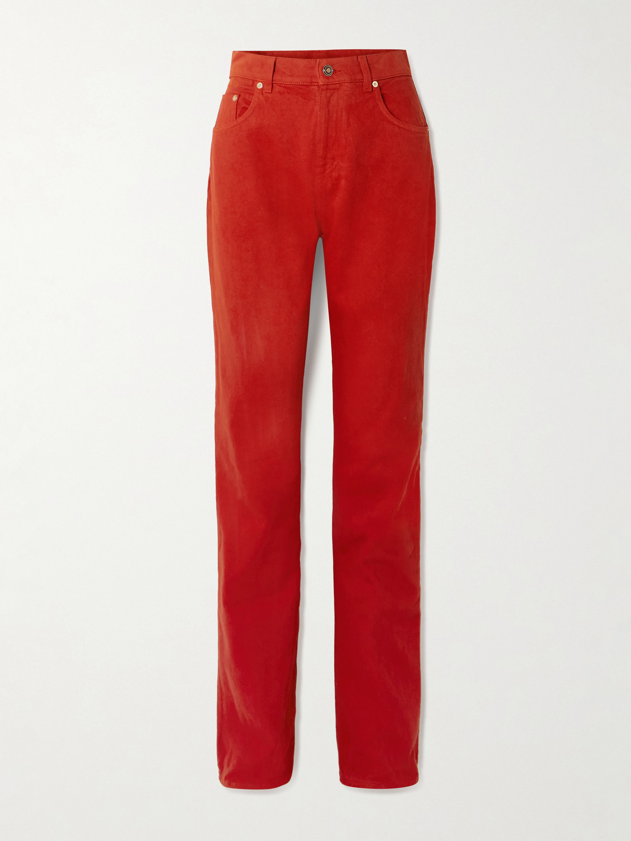 Gabriela Hearst Rey High-rise Straight-leg Recycled Jeans In Red