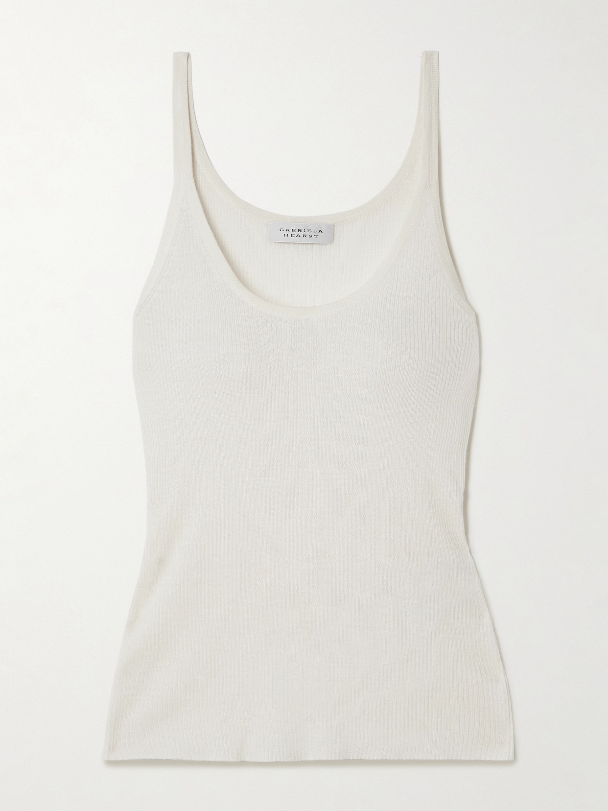 Gabriela Hearst Cinxia Ribbed Cashmere, Silk And Hemp-blend Tank