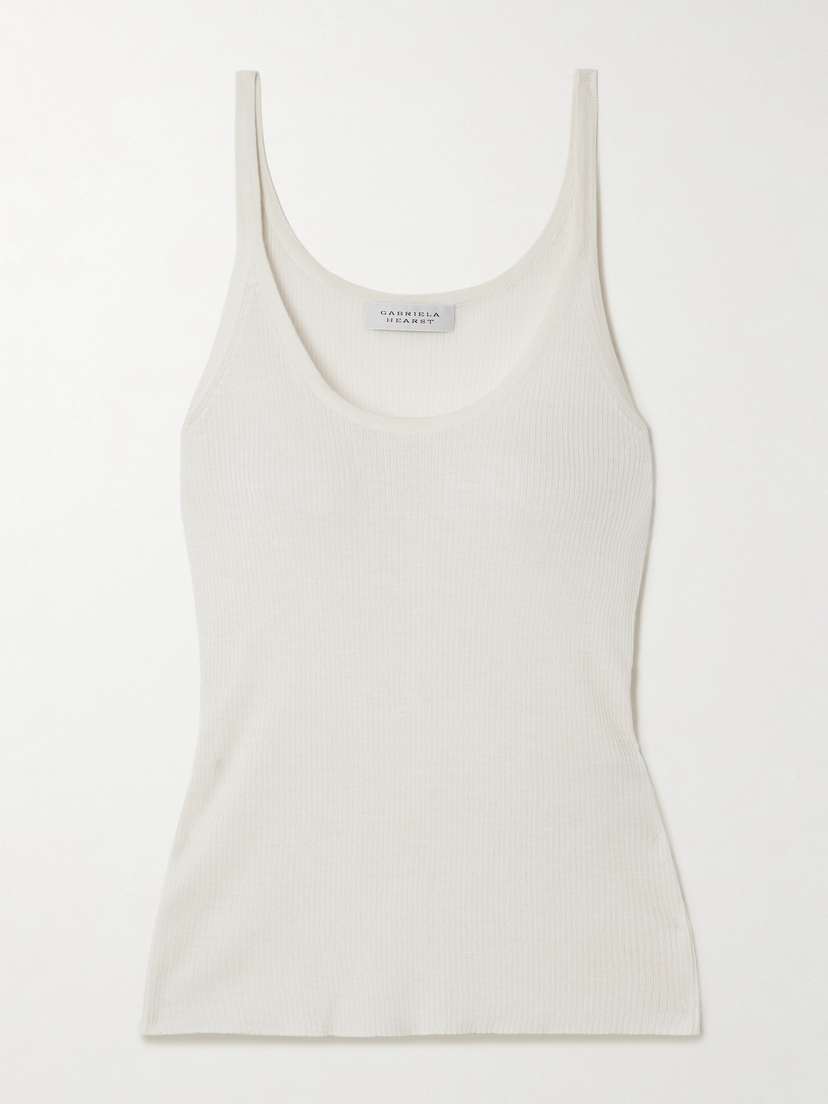 Gabriela Hearst Cinxia Ribbed Cashmere, Silk And Hemp-blend Tank
