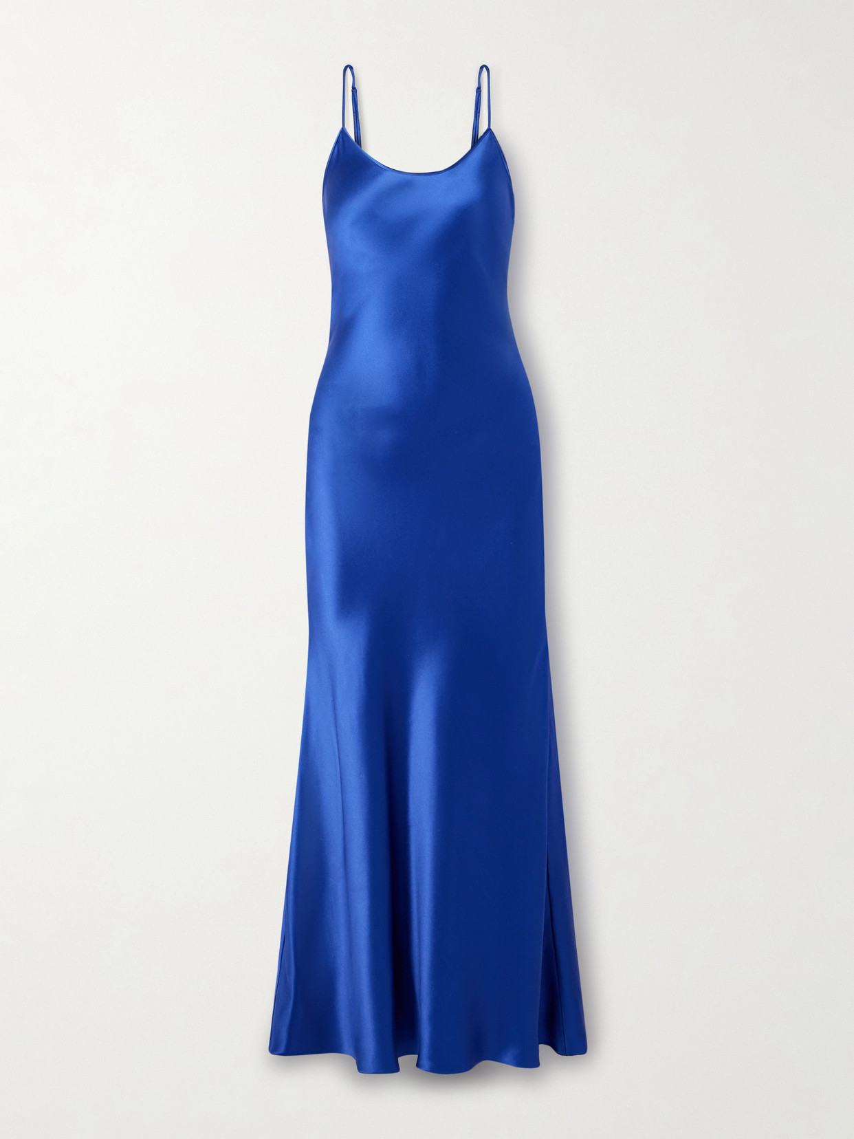 Gabriela Hearst Jesaba Slip Maxi Dress In Cobalt Silk Satin In Blue