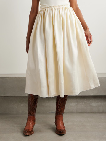 Gabriela Hearst Chiara linen midi skirt