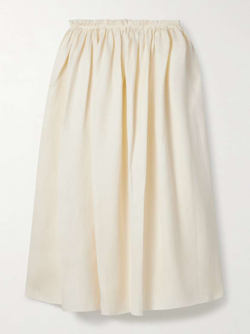 Gabriela Hearst Chiara Linen Midi Skirt