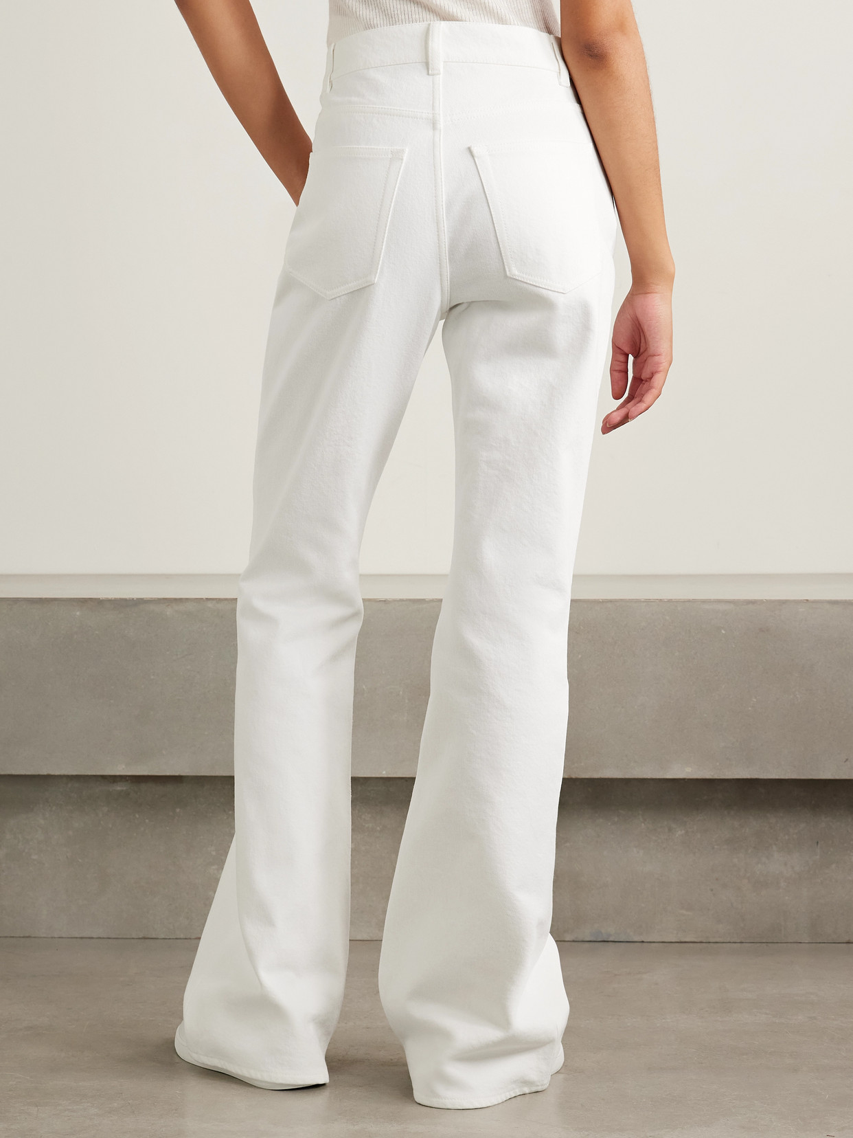 Gabriela Hearst Willa High-rise Bootcut Recycled Jeans In White