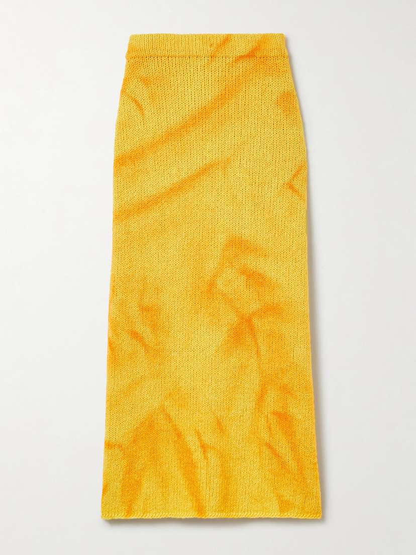 Gabriela Hearst Dorcas Tie-dyed Cashmere Midi Skirt