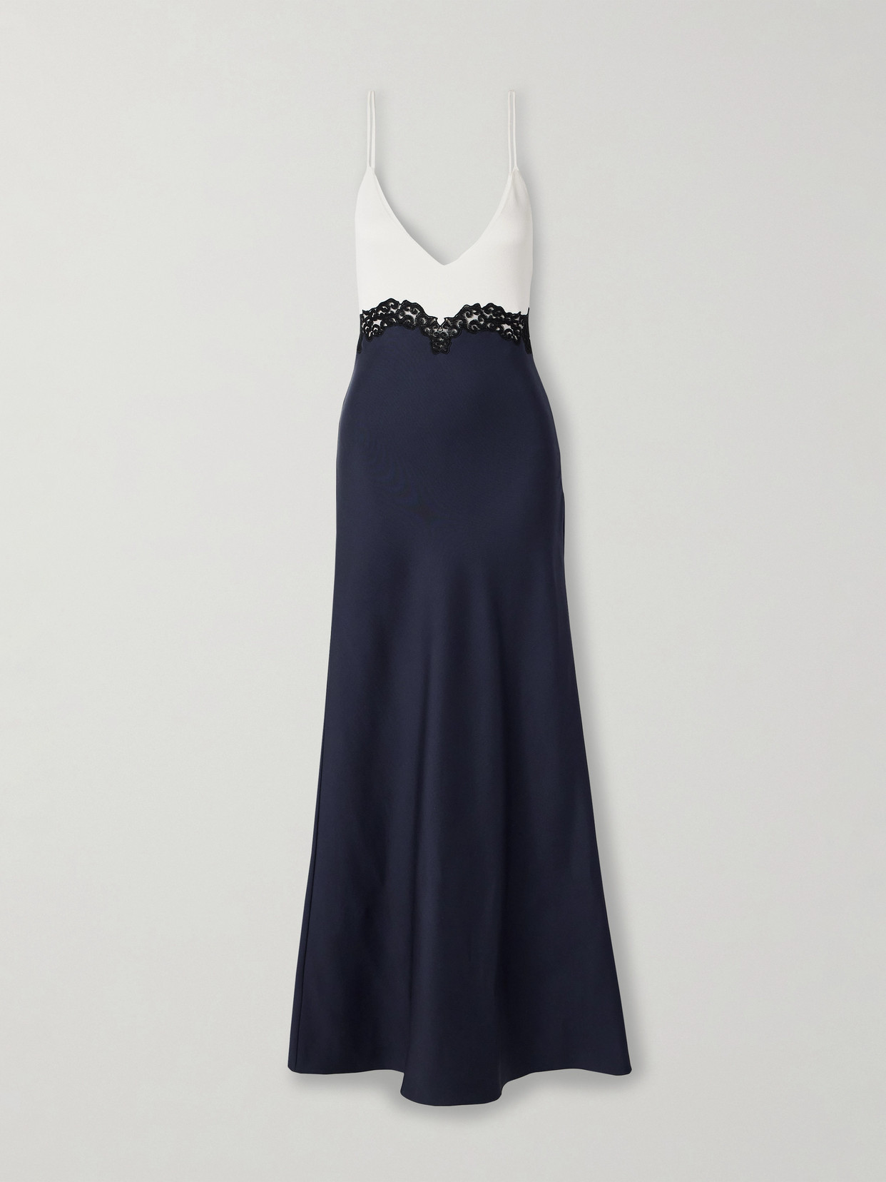 Gabriela Hearst Amaryllis Lace-trimmed Silk Maxi Dress