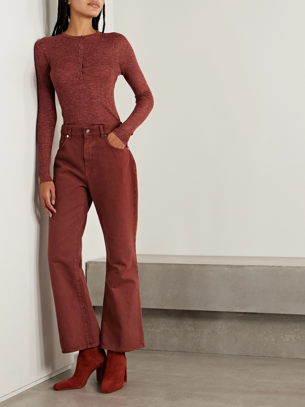 Ezra High-Rise Bootcut Recycled Jeans