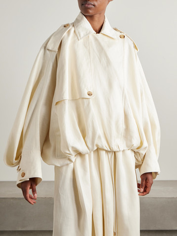 Gabriela Hearst Hunt oversized linen jacket