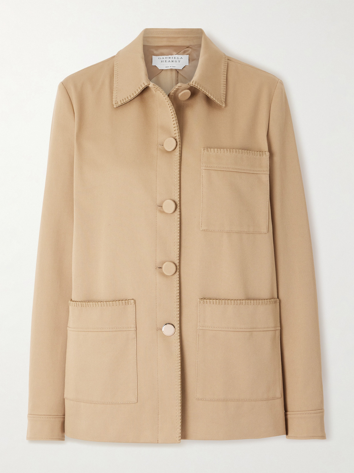 Gabriela Hearst Ulu Cotton-twill Jacket In Neutral