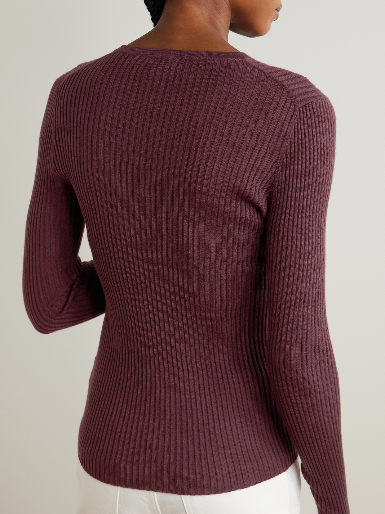 Gabriela Hearst Browning Ribbed Cashmere And Silk-blend Top