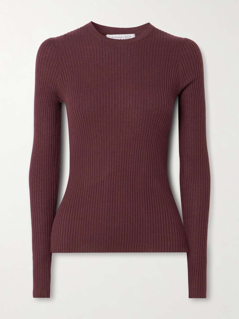 Gabriela Hearst ing Ribbed Cashmere And Silk-blend Top