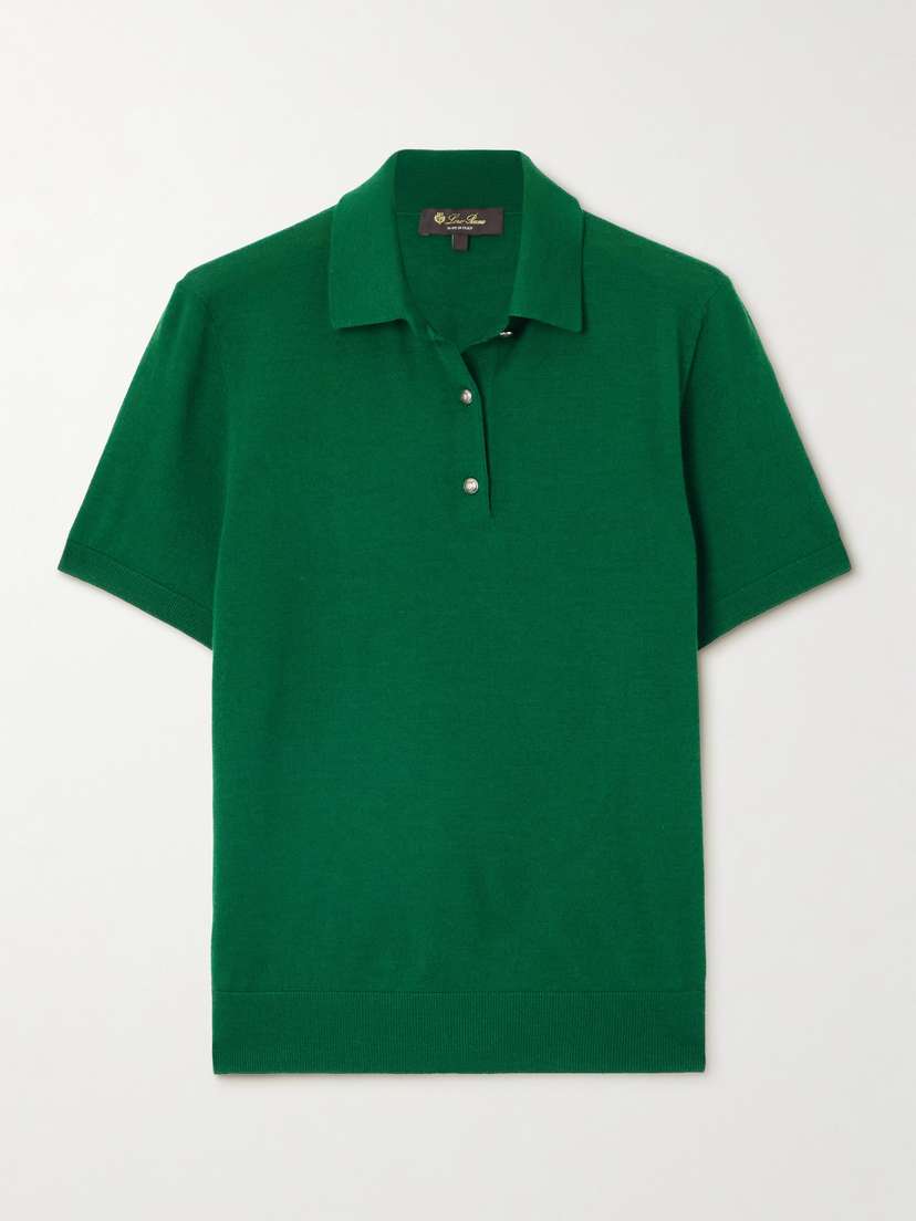 Loro Piana Sottile Wool, Silk And Cashmere-blend Polo Shirt