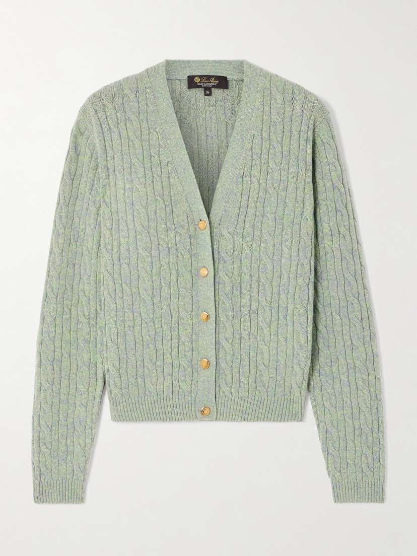 Loro Piana Cable-knit Cashmere Cardigan