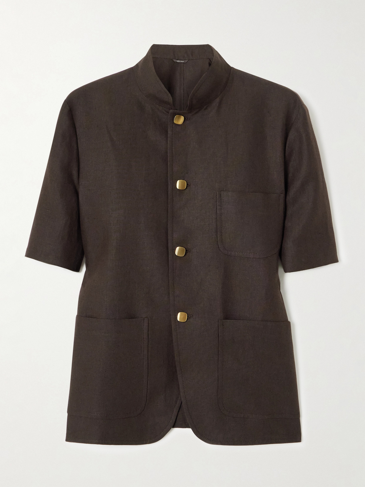 Loro Piana Spagna Linen Jacket In Brown