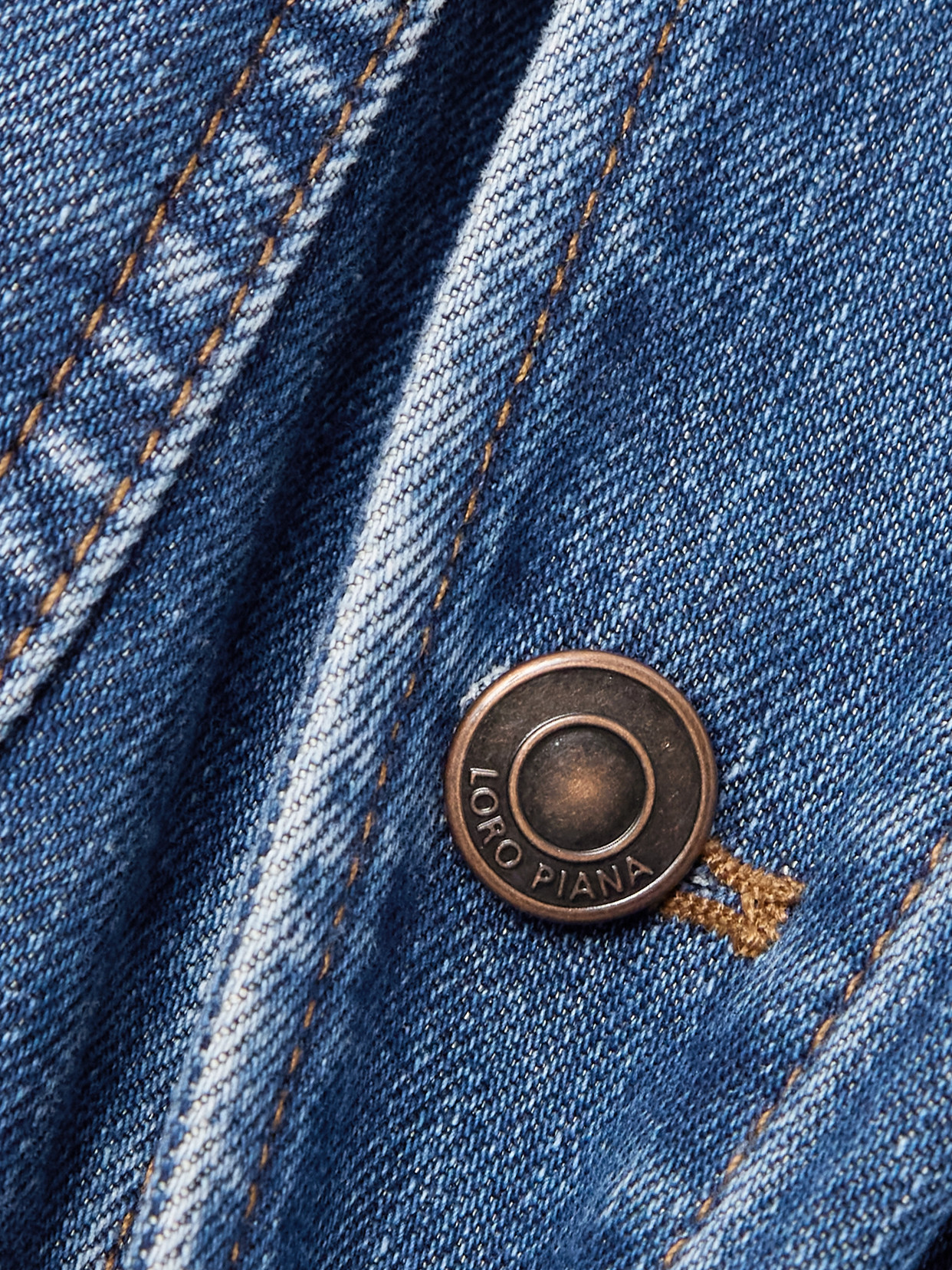 Loro Piana Dean Corduroy-trimmed Denim Jacket In Blue