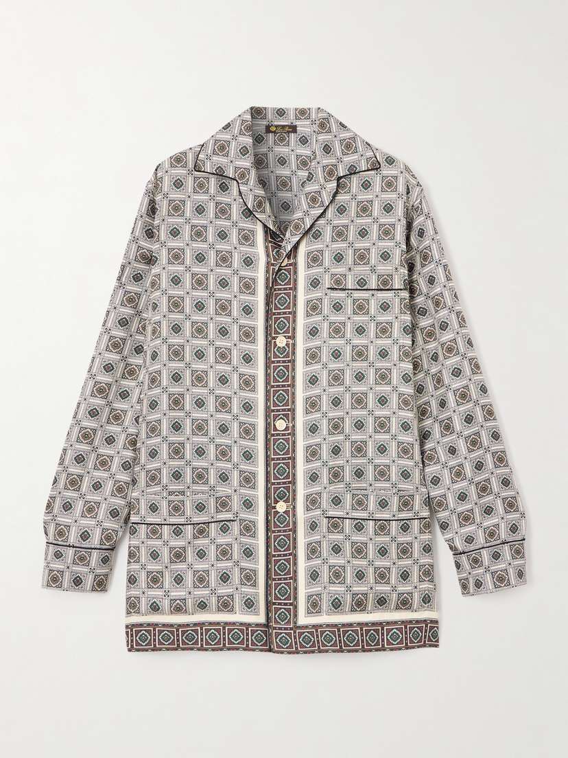 Loro Piana Lian Printed Silk-twill Shirt