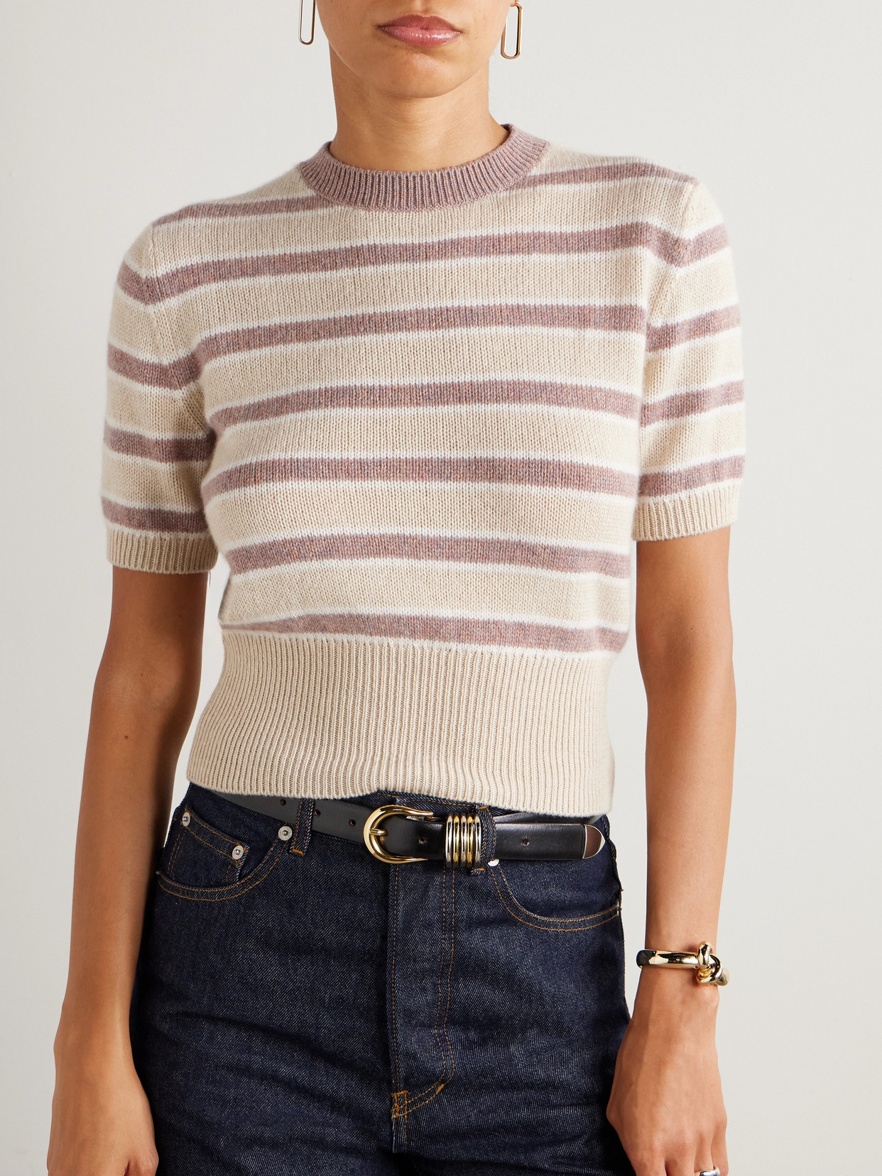 Loro Piana Fobello Striped Cashmere Sweater In Multi
