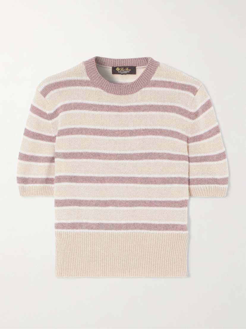Loro Piana Fobello Striped Cashmere Sweater