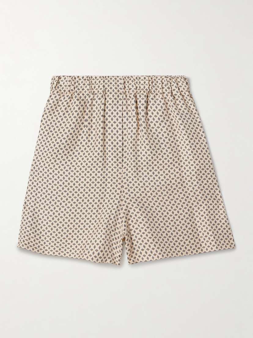 Loro Piana Angelo Printed Silk-twill Shorts