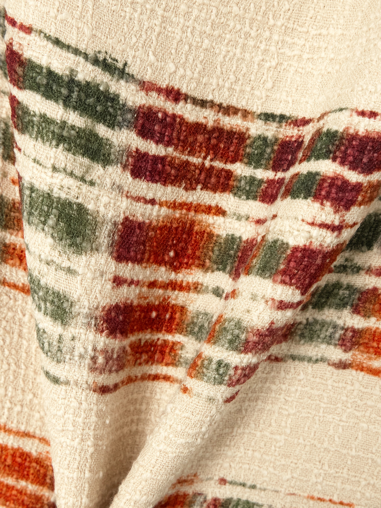 Striped Wool-Bouclé Skirt