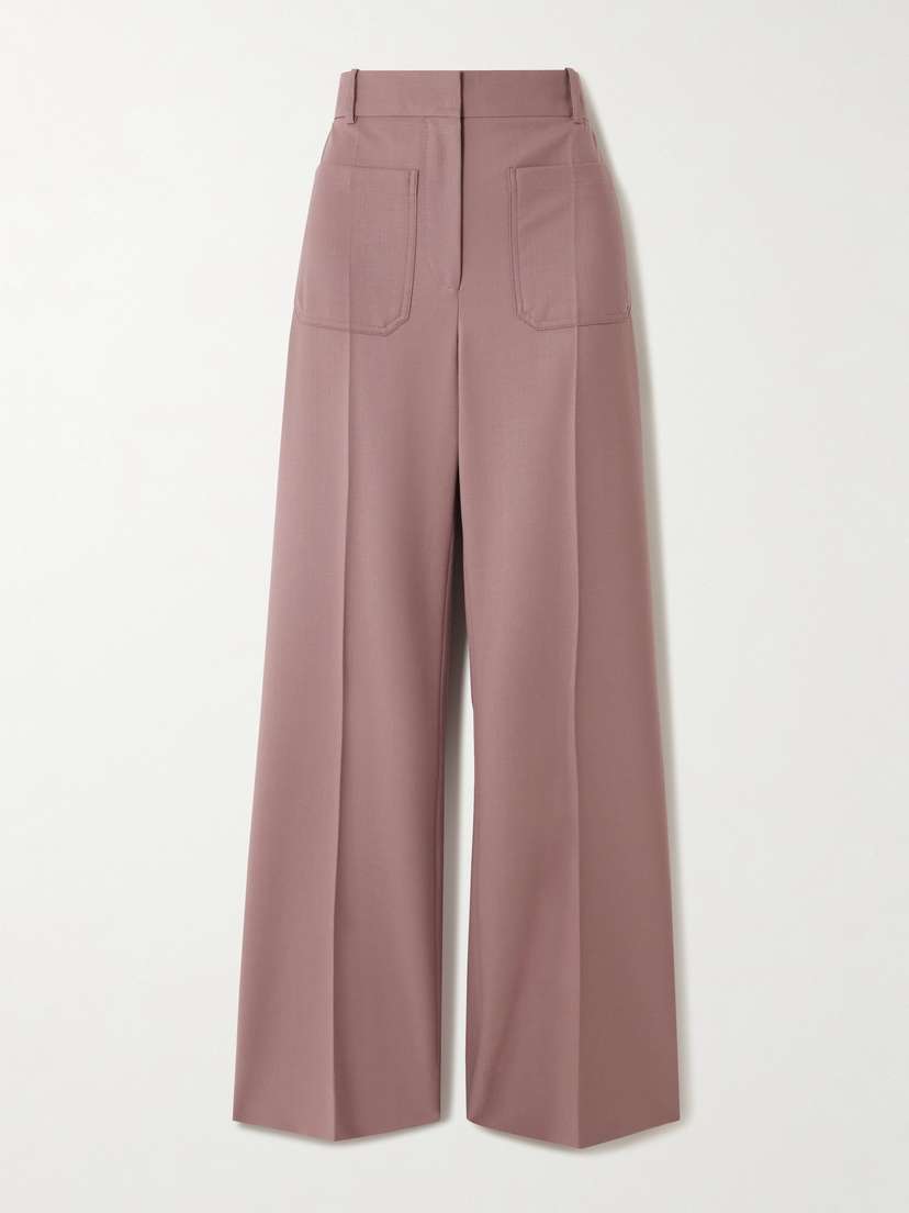Victoria Beckham Alina Twill Wide-leg Pants