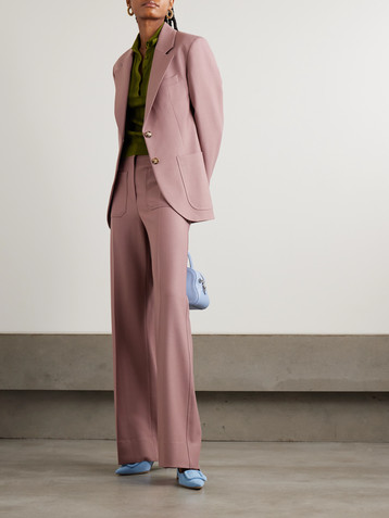 Victoria Beckham Alina twill wide-leg pants