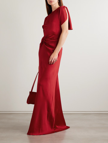Victoria Beckham Gathered satin gown