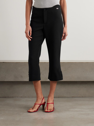 Victoria Beckham Cropped crepe flared pants
