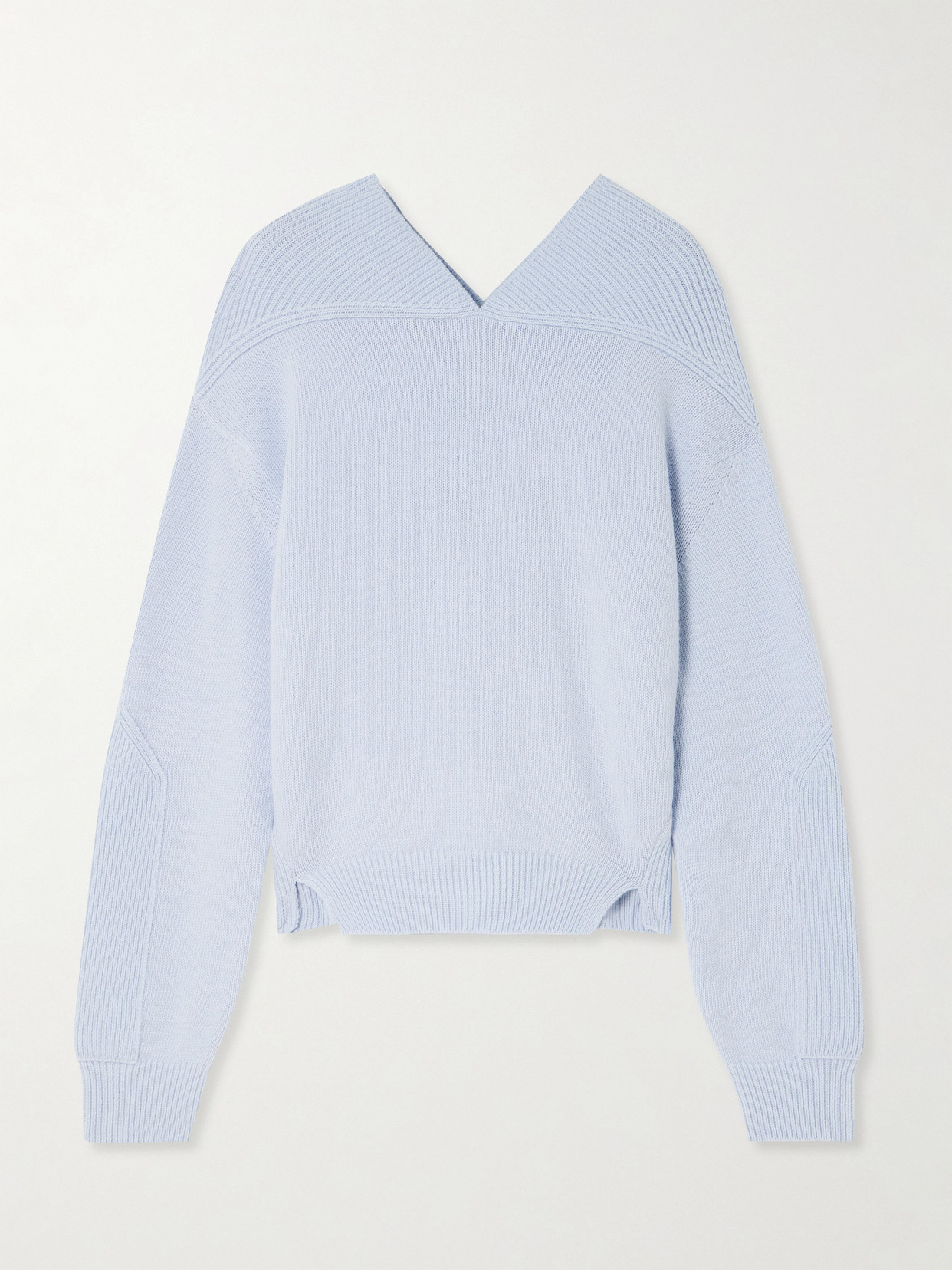 Victoria Beckham Ribbed Wool And Cashmere-blend Sweater