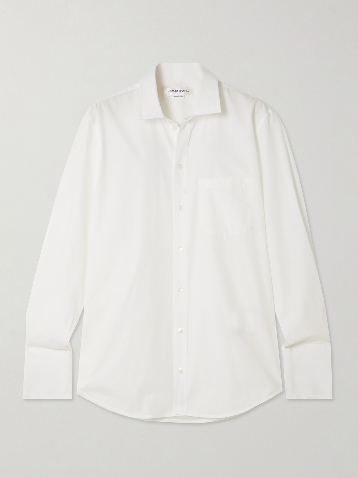 Victoria Beckham Organic Cotton-poplin Shirt In White