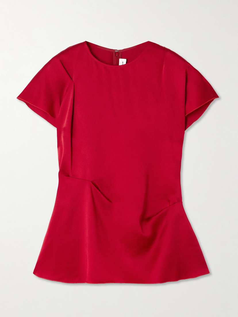 Victoria Beckham Draped Satin Top