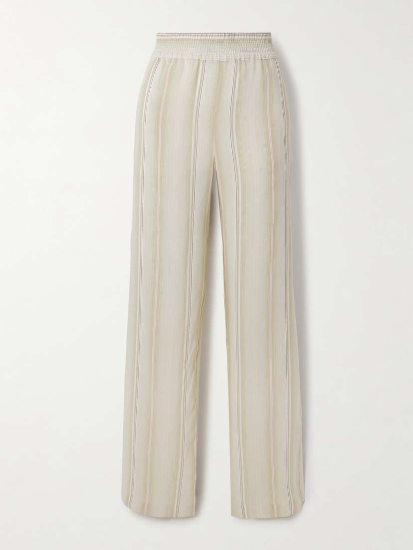 Victoria Beckham Striped Woven Wide-leg Pants