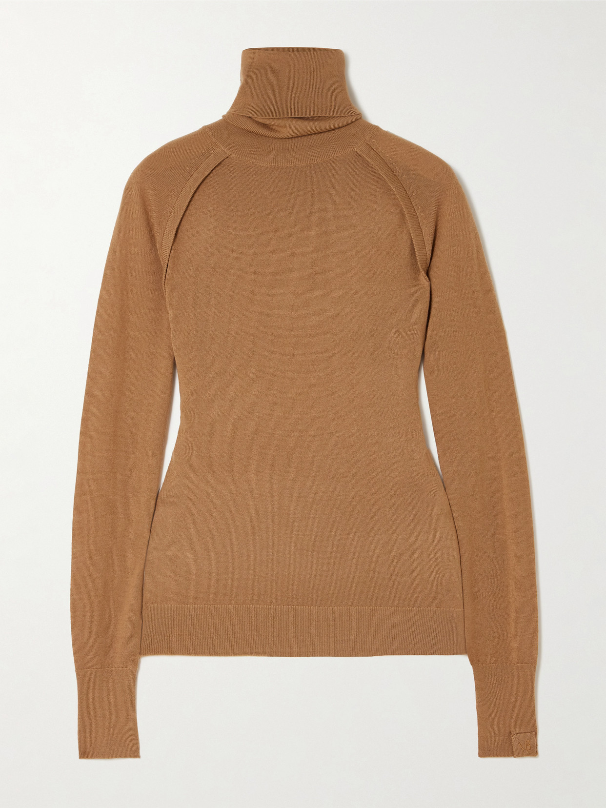 Layered Merino Wool Turtleneck Top
