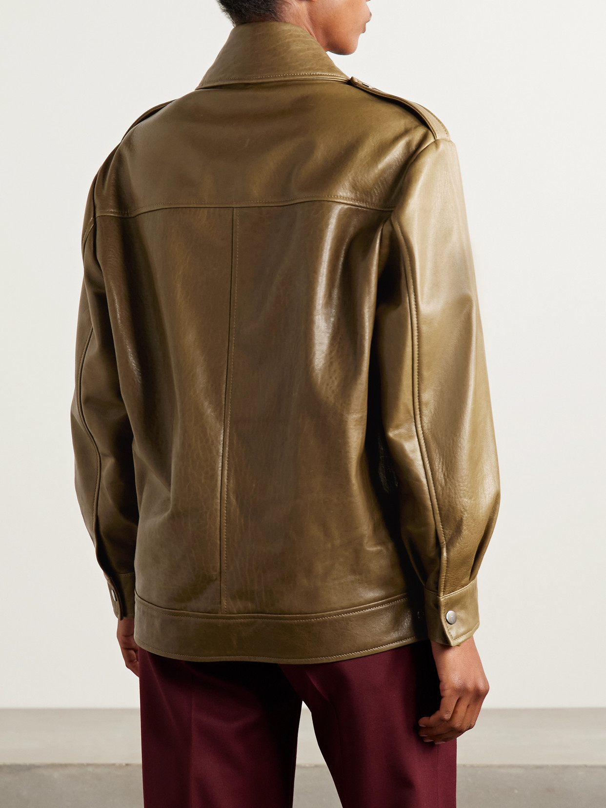 Drey Textured-Leather Jacket