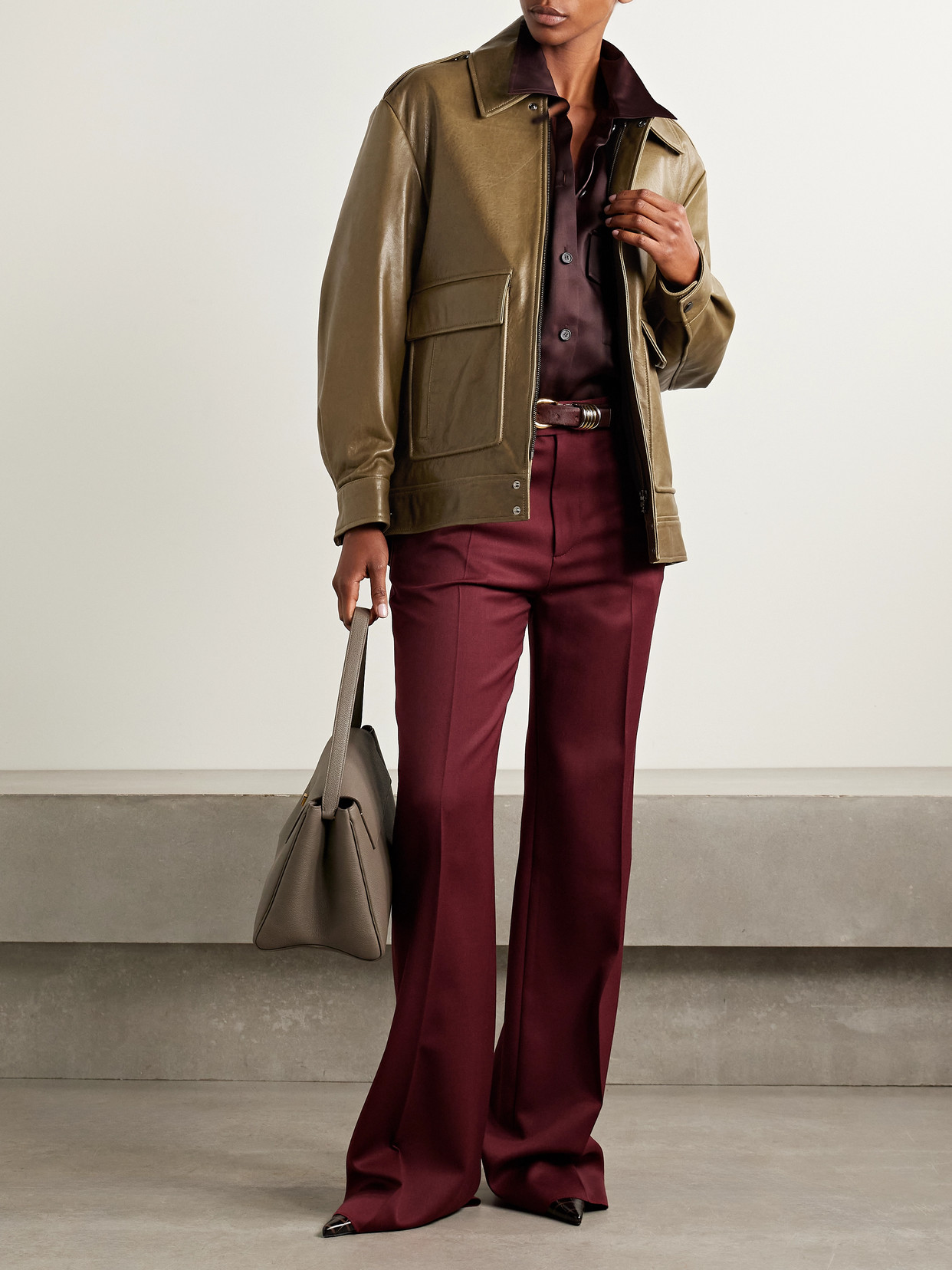 Drey Textured-Leather Jacket