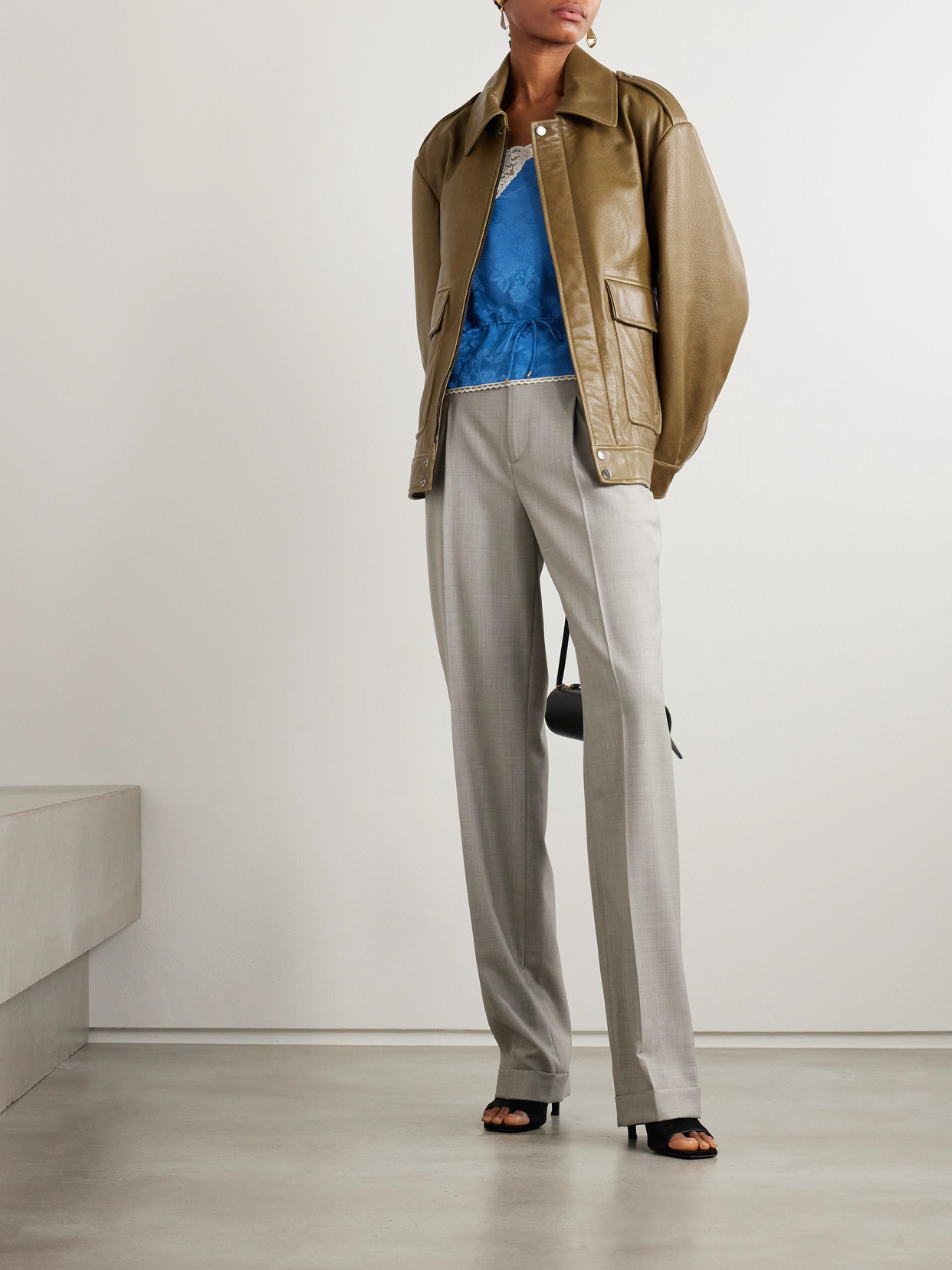 Drey Textured-Leather Jacket
