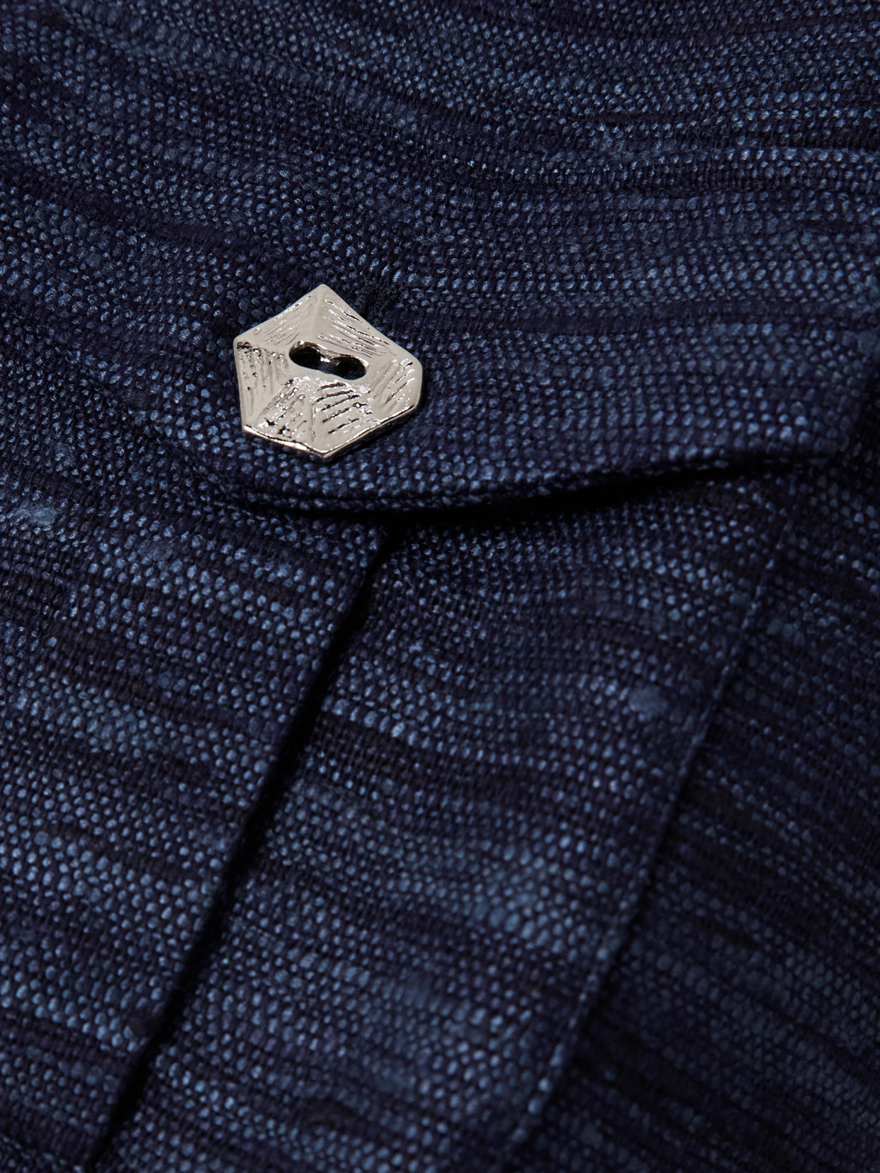Violante Nessi Milly Silk-tweed Vest In Blue