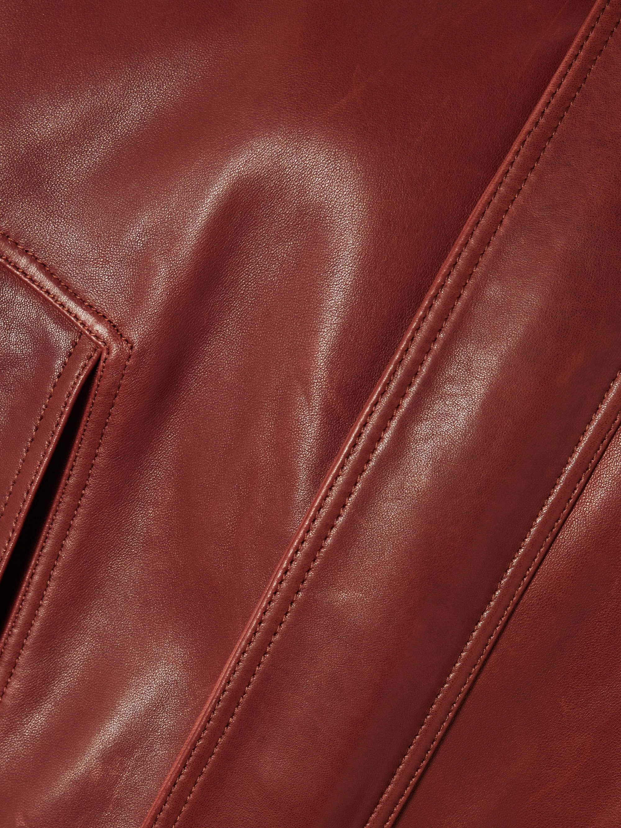 NOUR HAMMOUR Dalma paneled leather bomber jacket thumbnail