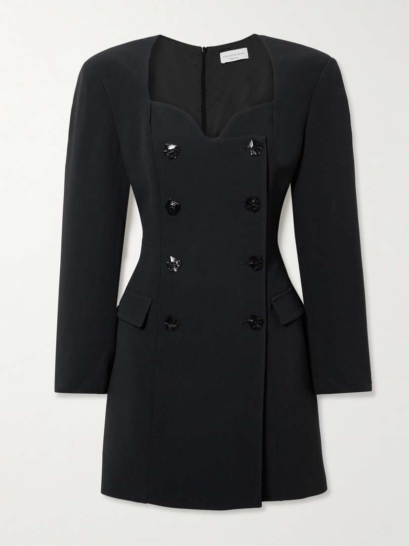 VIOLANTE NESSI Botero Double-breasted Cady Mini Dress