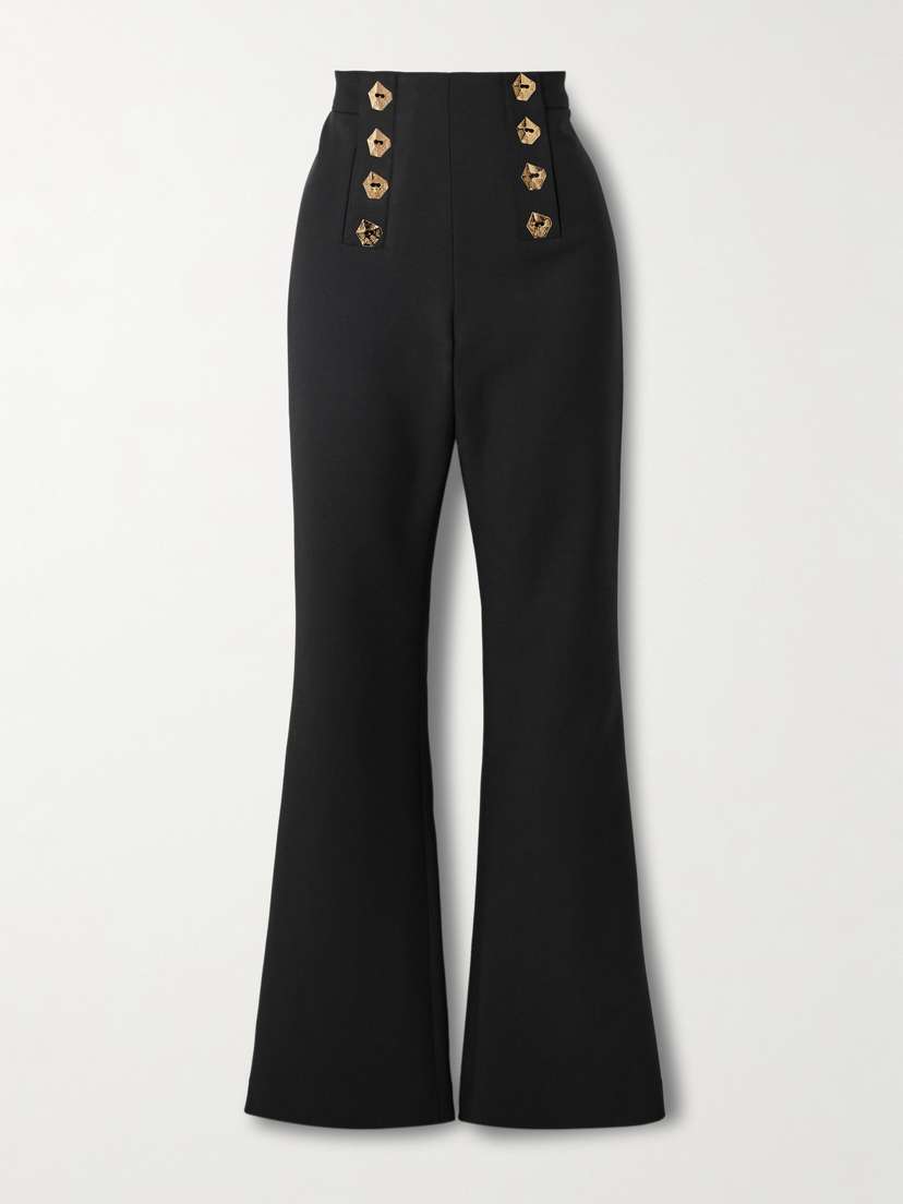 VIOLANTE NESSI Matisse Wool-blend Cady Flared Pants